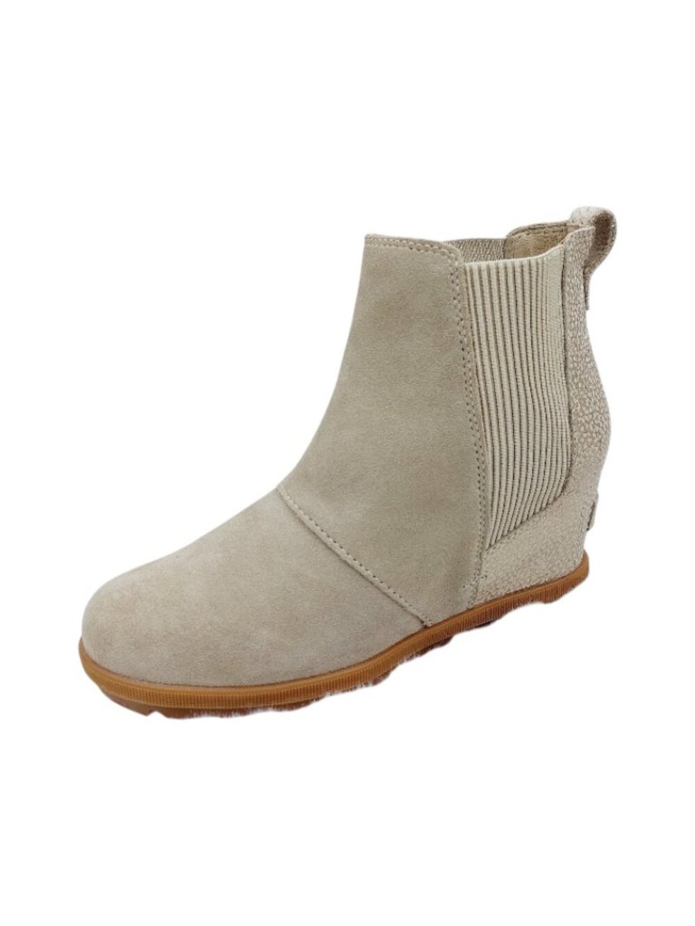 Sorel Women's Neutral Gray Joan Of Arctic III Leather Ankle Chelsea Boots Sz 6.5